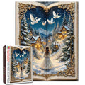 Winter Village Swan Night Storybook Jigsaw Puzzle