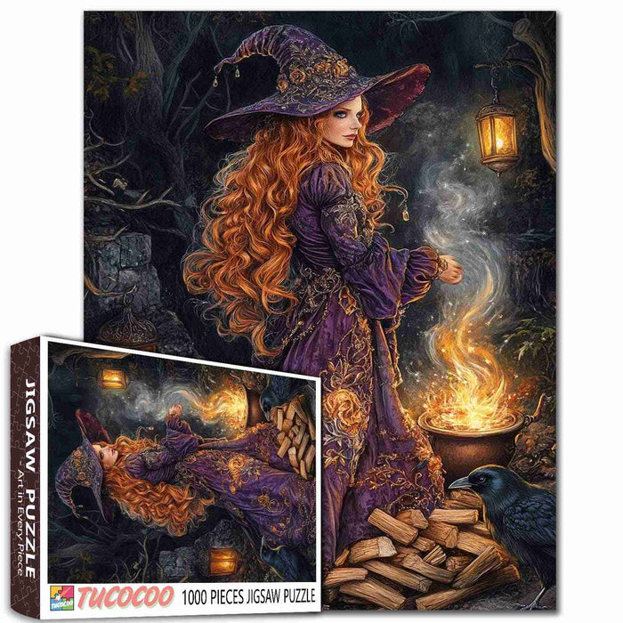 Witch by the Fire Jigsaw Puzzle