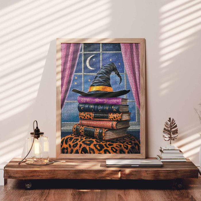 Witch Hat and Spell Books Jigsaw Puzzle