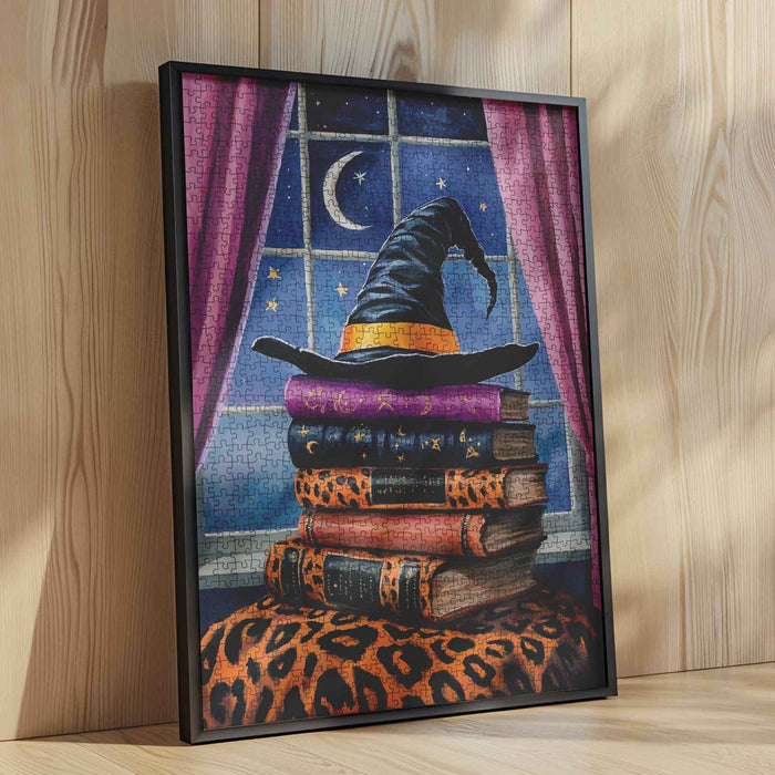 Witch Hat and Spell Books Jigsaw Puzzle