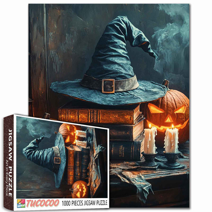 Witch Hat Pumpkin Magic Jigsaw Puzzle
