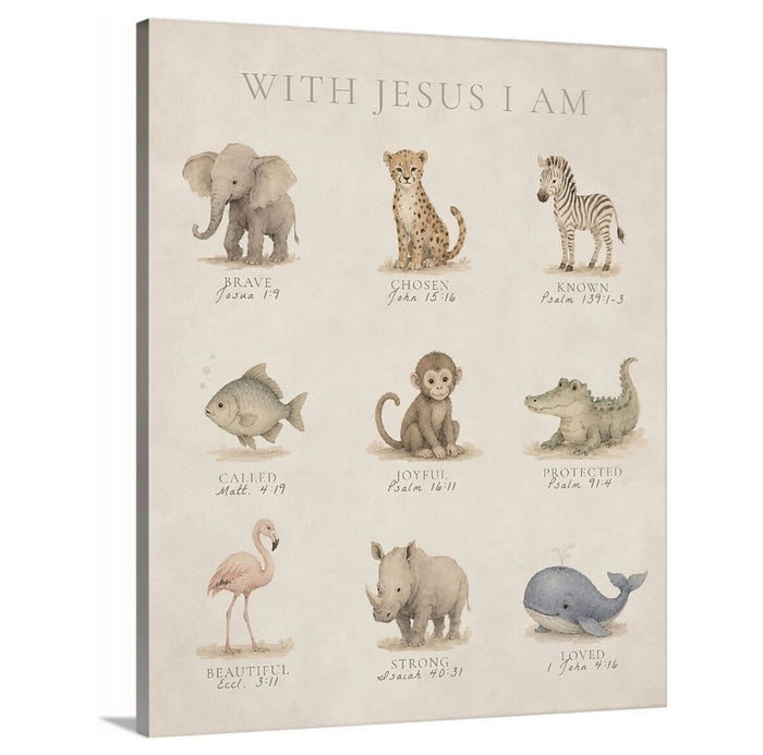 With Jesus I Am… - Canvas