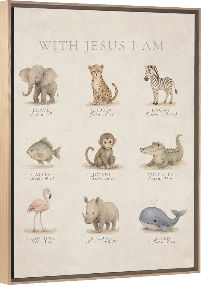 With Jesus I Am… - Canvas