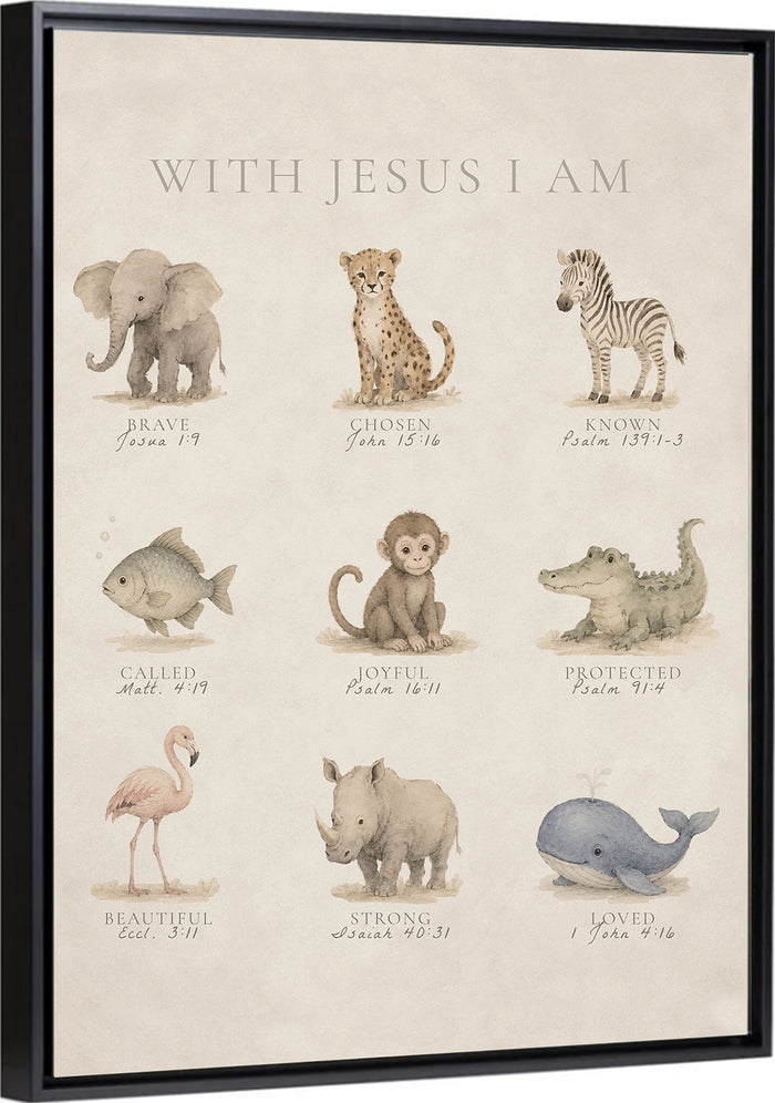 With Jesus I Am… - Canvas