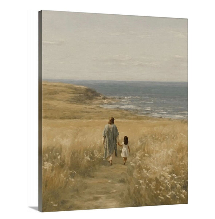 With Me Always - Black Hair Girl - Canvas