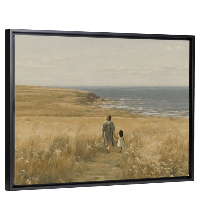With Me Always - Black Hair Girl - Canvas