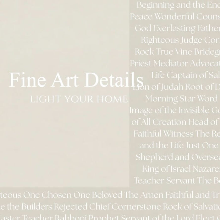 Words Of Christ - 430 Names of Christ - Print