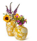 Yellow Floral Vases