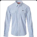 Youth, long sleeve sportsman, button-down, pink blue