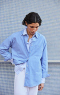 Zatybay Shirt - Aqua Stripes
