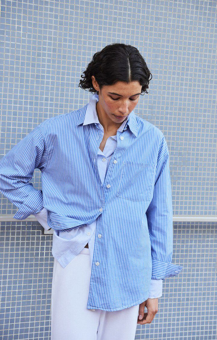 Zatybay Shirt - Aqua Stripes