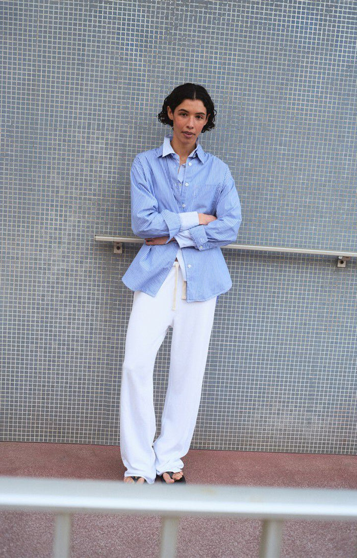 Zatybay Shirt - Aqua Stripes