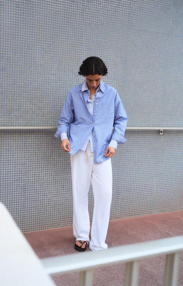 Zatybay Shirt - Aqua Stripes